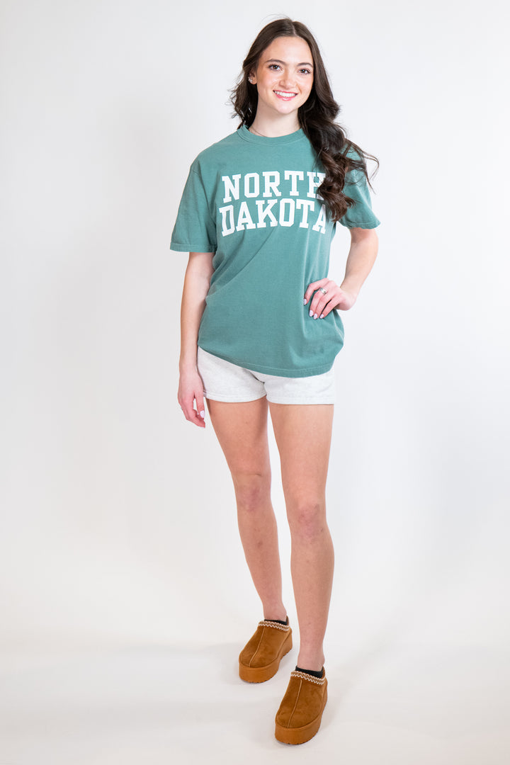 Green North Dakota Comfort Colors Graphic Tee