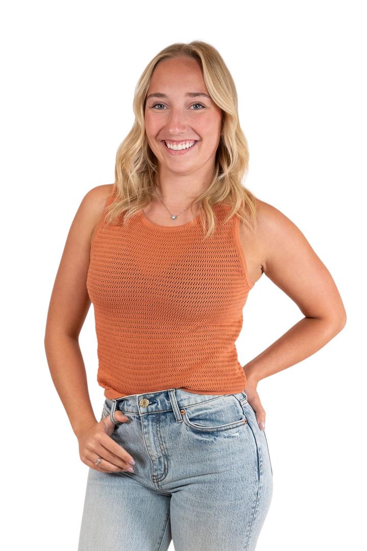 Sadie & Sage Rust Meg Sweater Tank Top