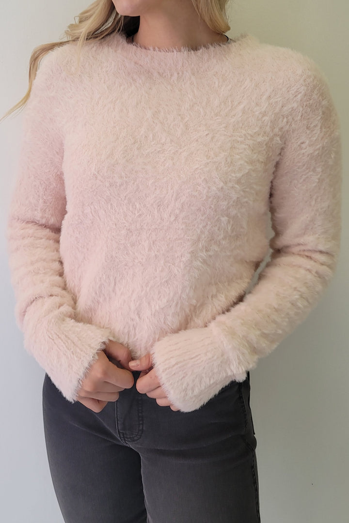 Dex Pastel Pink Eyelash Sweater