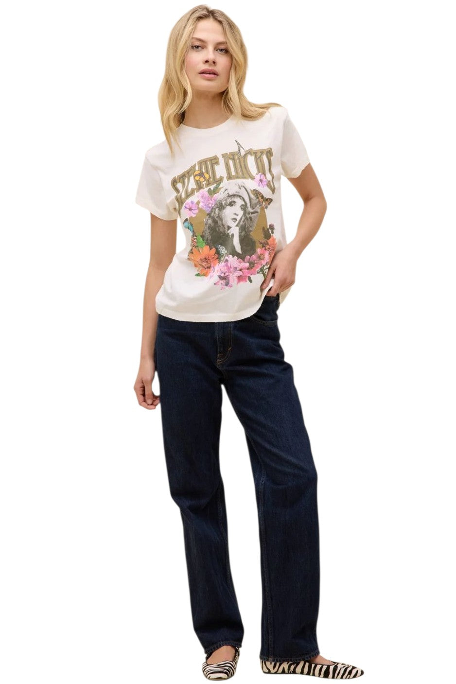 Daydreamer Stevie Nicks Flower Collage Tour Graphic Tee