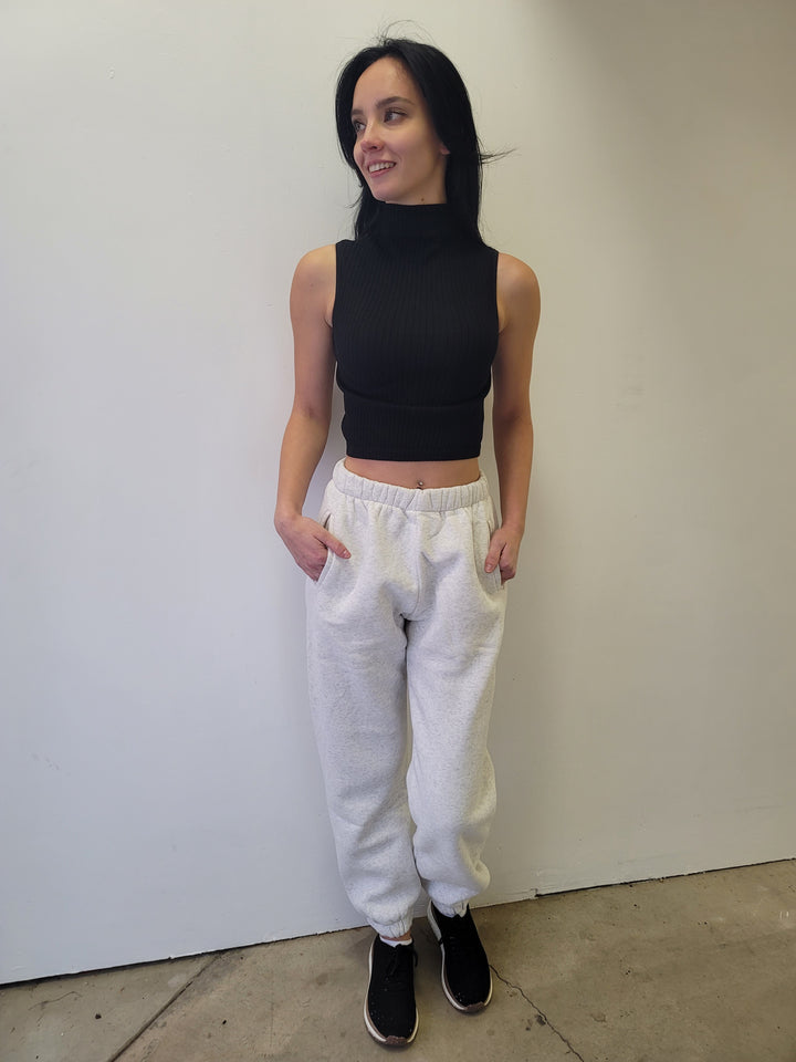 Heather White Everyday Baggy Joggers