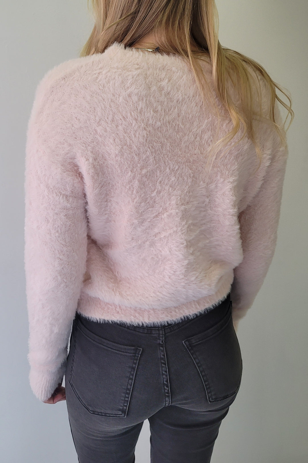 Dex Pastel Pink Eyelash Sweater