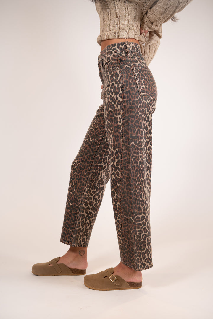 Daze Westward Cool Cat Barrel Leg Jeans