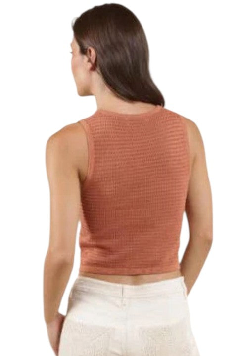 Sadie & Sage Rust Meg Sweater Tank Top