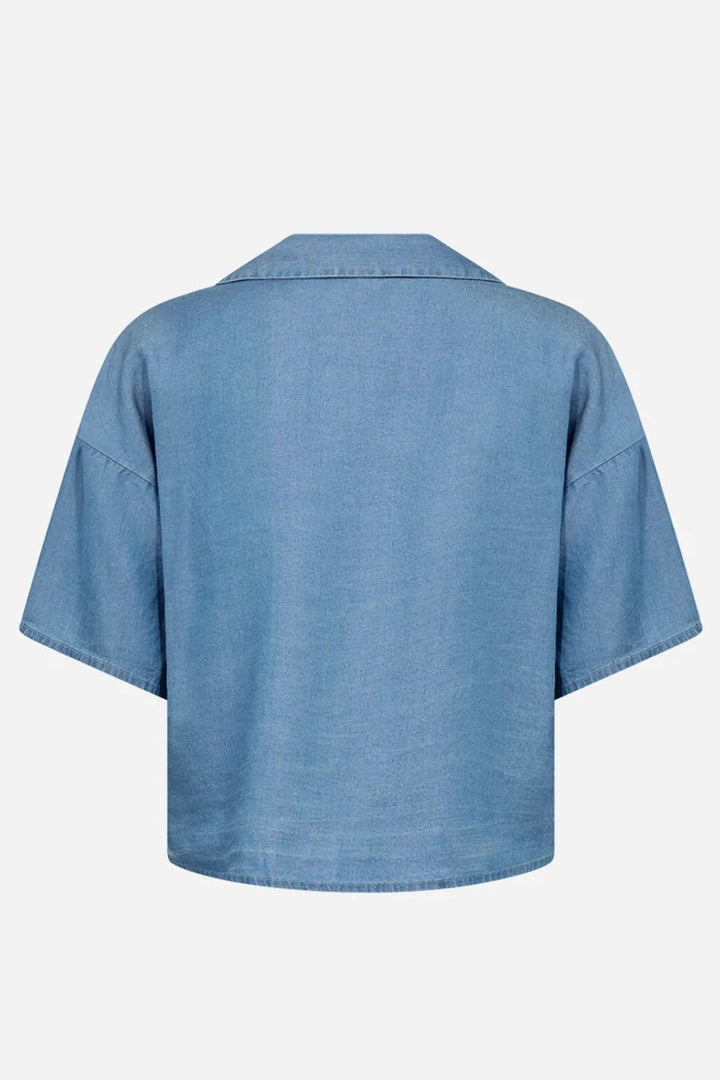 Soyaconcept Liv Medium Blue Button Tie Top