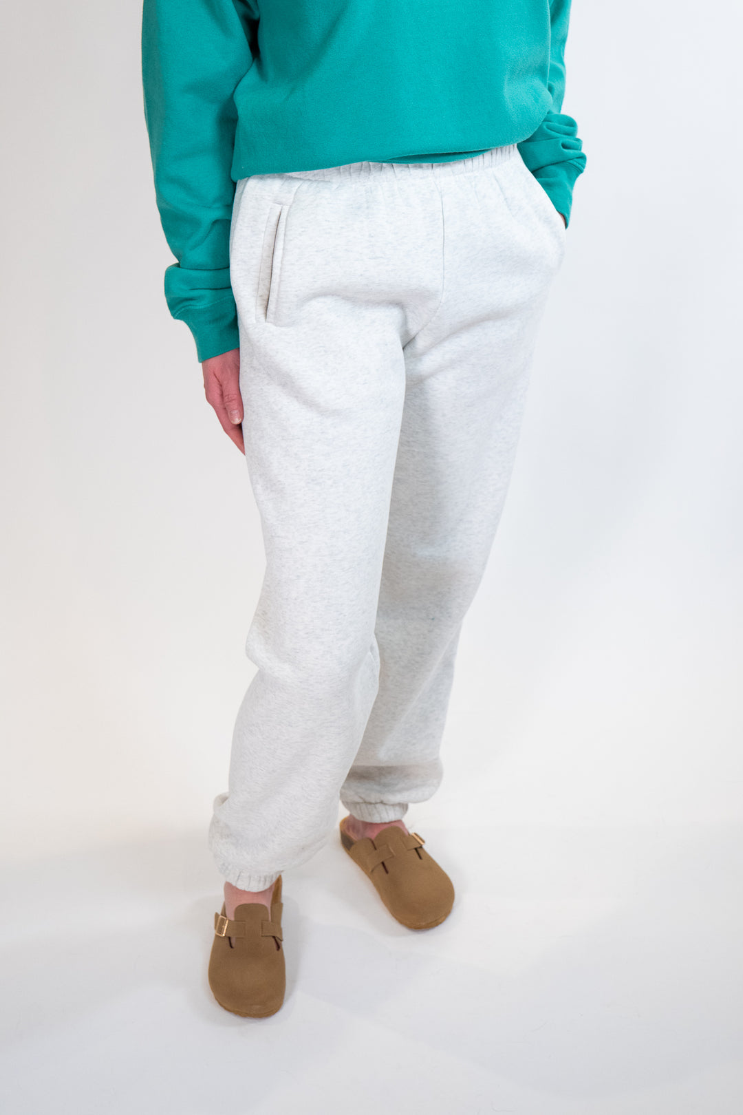 Heather White Everyday Baggy Joggers