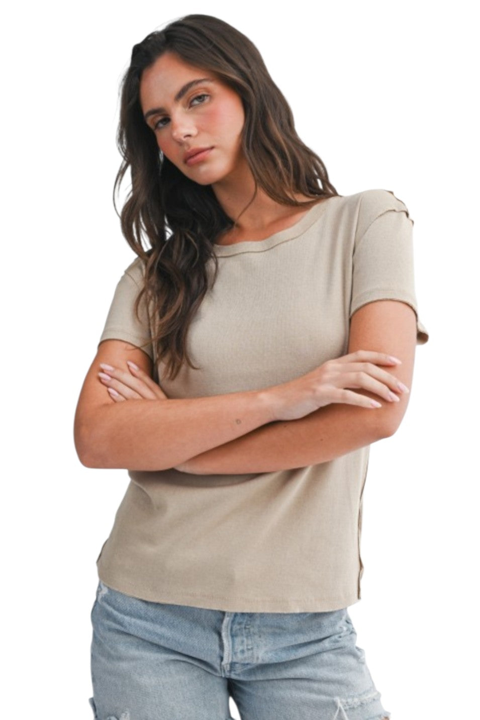 Oat Essential Soft Crew Neck Tee