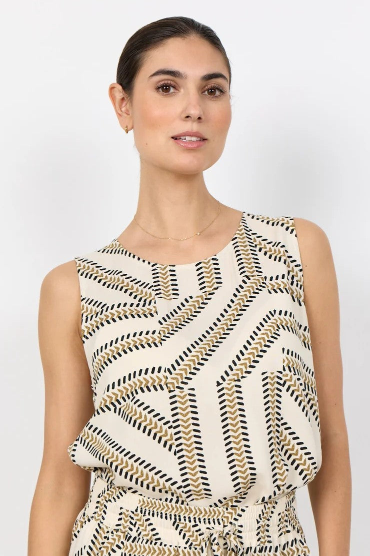 Soyaconcept Black & Yellow Felia Lightweight Tank