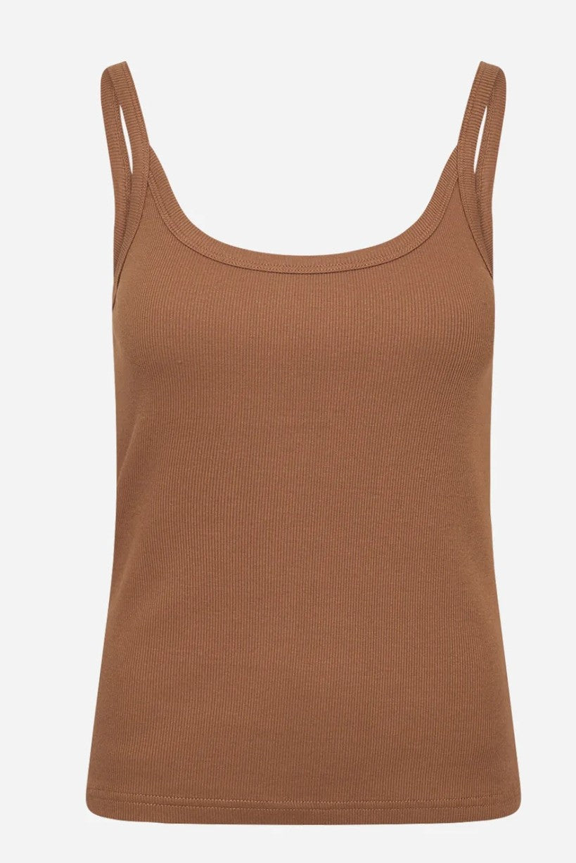 Soyaconcept Toffee Brown Mignon Knit Tank Top