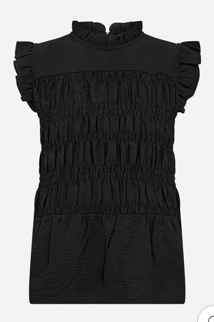 Soyaconcept Black Cath Tiered Ruffle Top