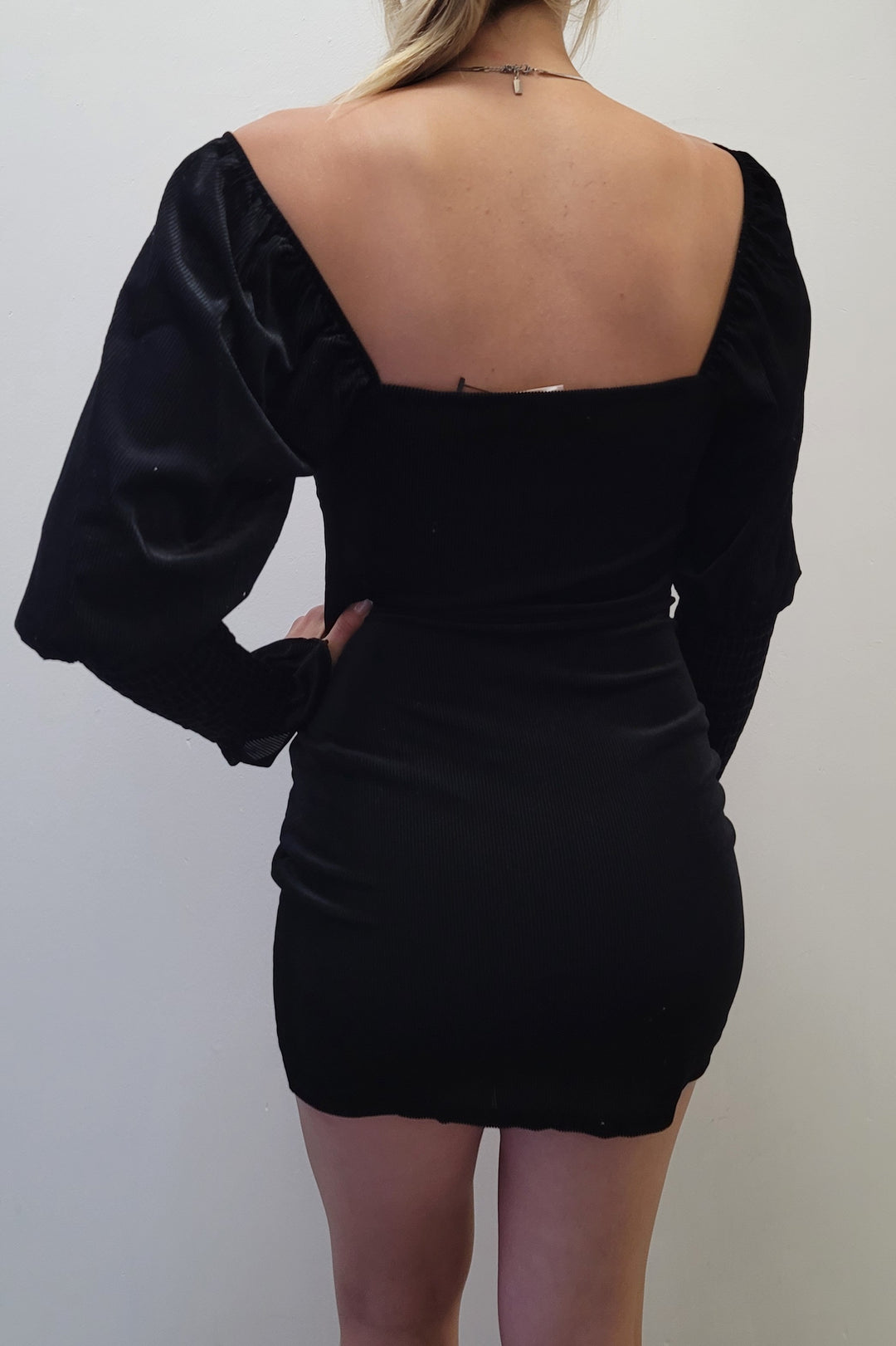 Juliet Black Velvet Mini Dress