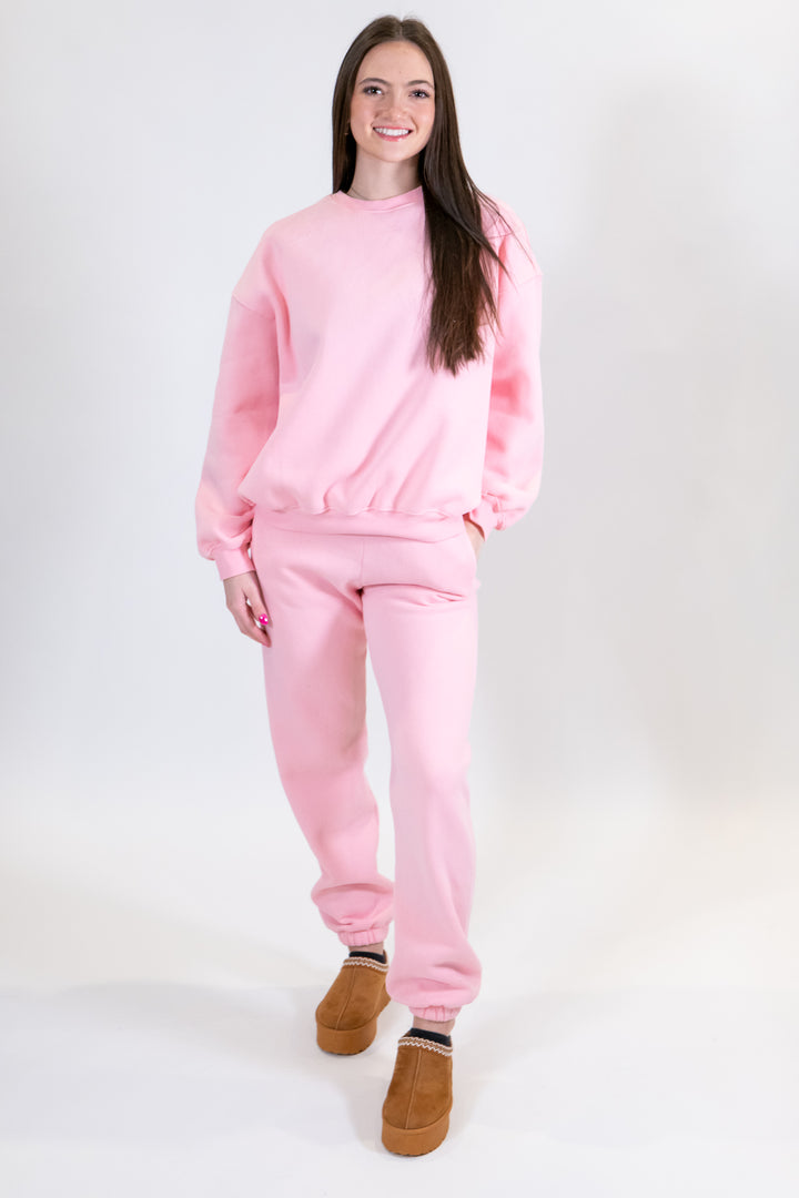 Blush Pink Everyday Oversized Crewneck