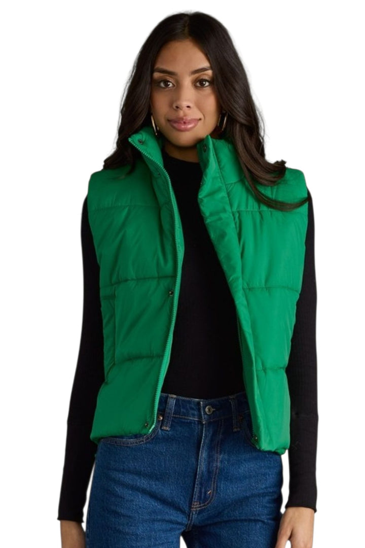 Kelly Green Puffer Vest