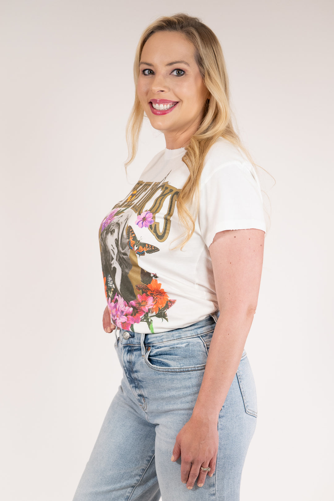 Daydreamer Stevie Nicks Flower Collage Tour Graphic Tee
