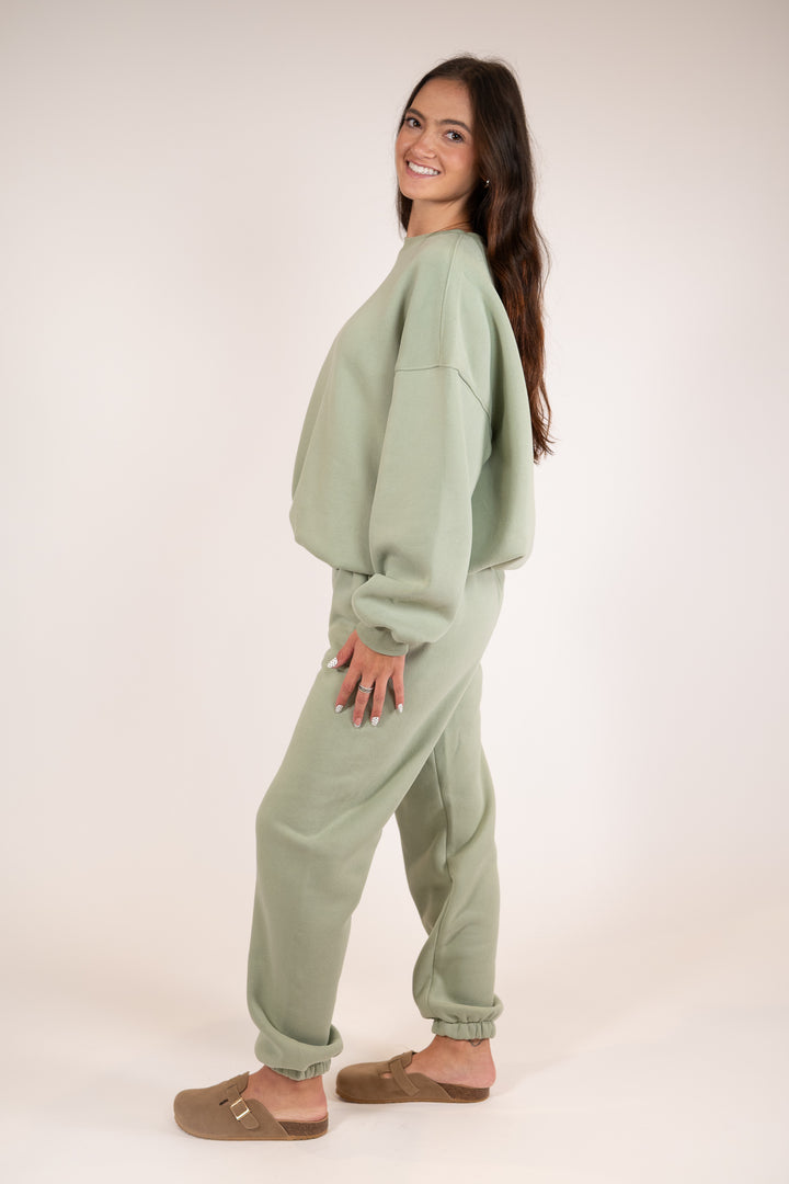 Sage Green Everyday Baggy Joggers