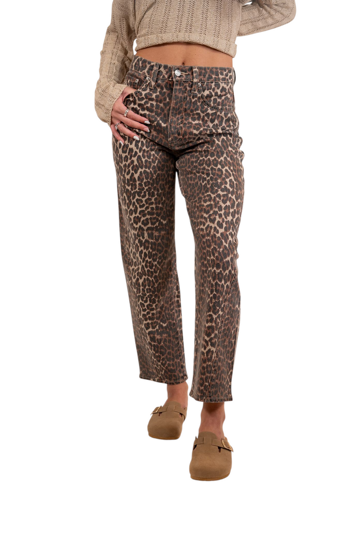 Daze Westward Cool Cat Barrel Leg Jeans