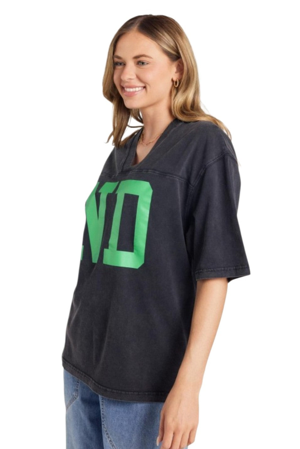 North Dakota ND Black Mineral Wash Top