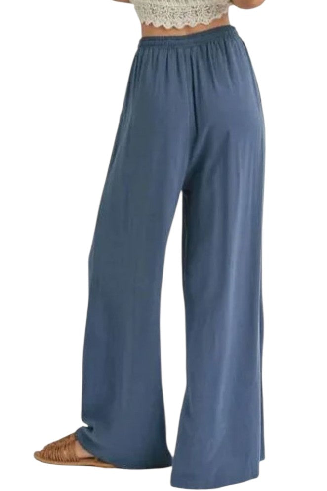Sadie & Sage Indigo Sugarloaf Elastic Waist Pants