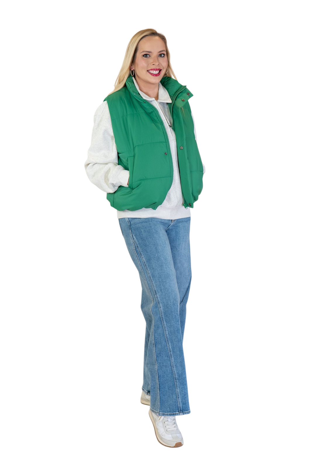 Kelly Green Puffer Vest