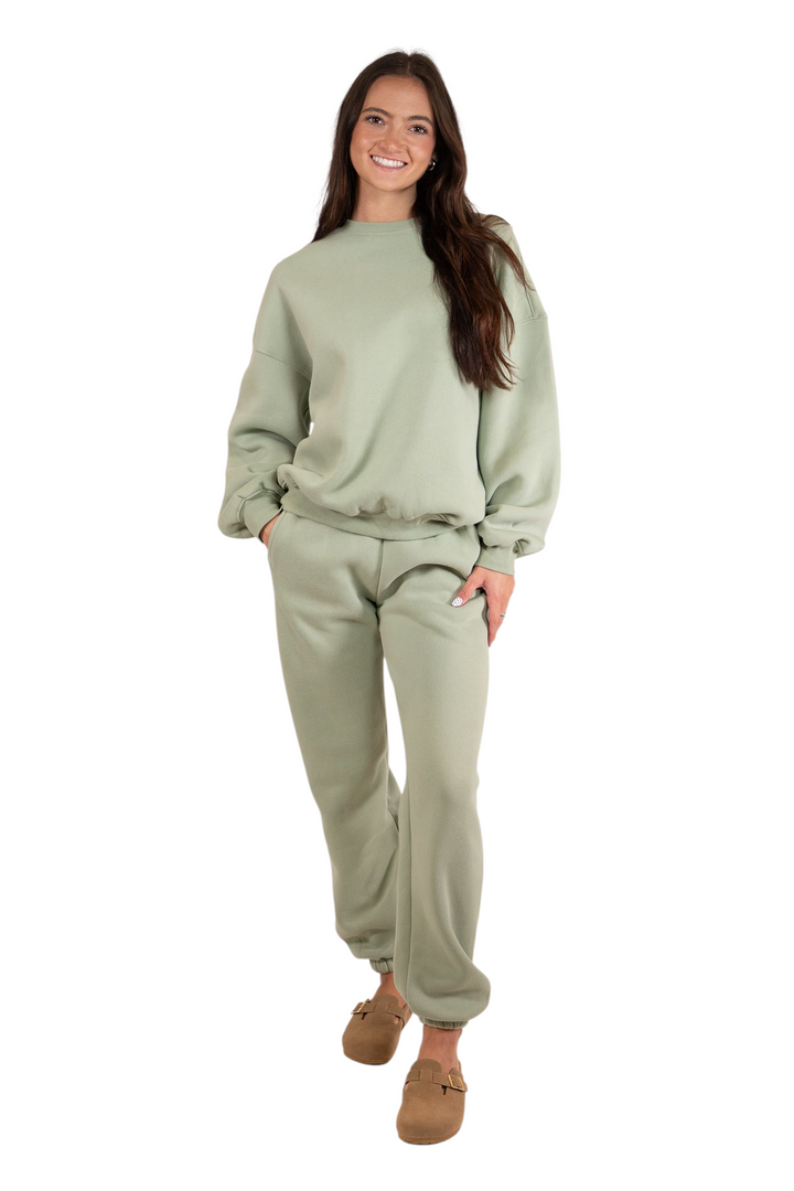 Sage Green Everyday Baggy Joggers