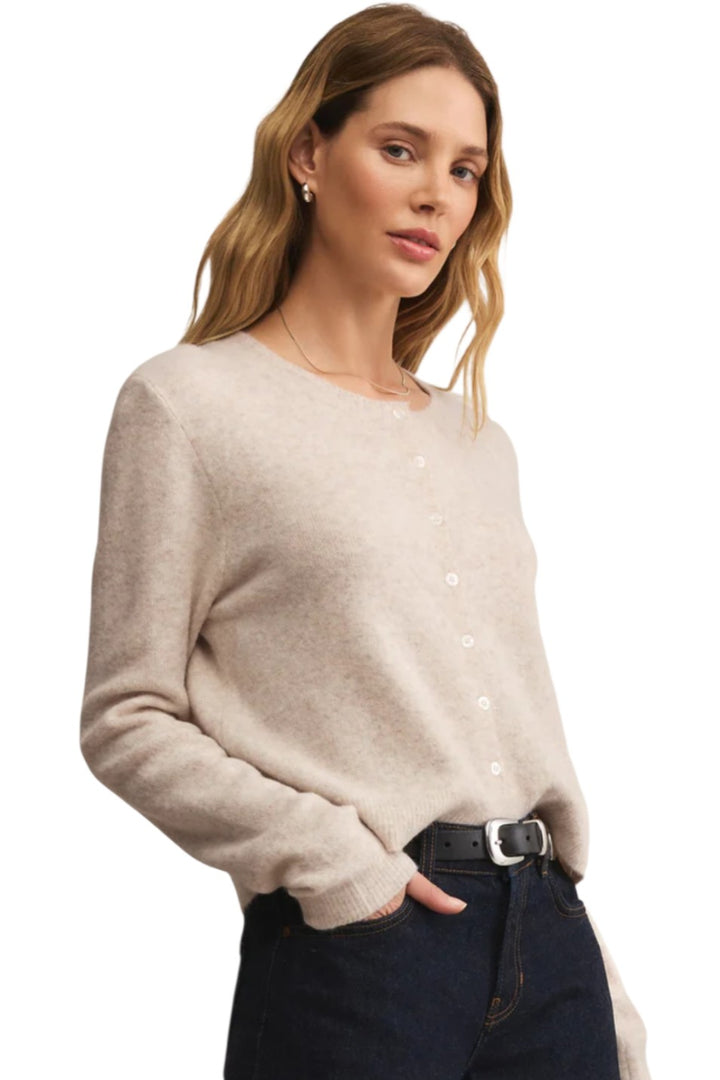Z Supply Light Oatmeal Heather Medina Cozy Cardigan