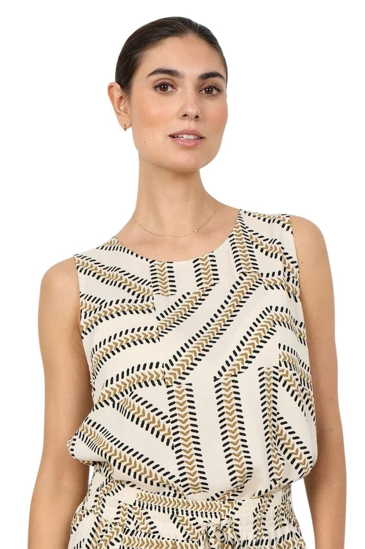 Soyaconcept Black & Yellow Felia Lightweight Tank