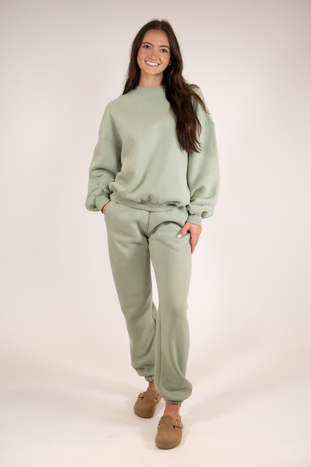 Sage Green Everyday Baggy Joggers