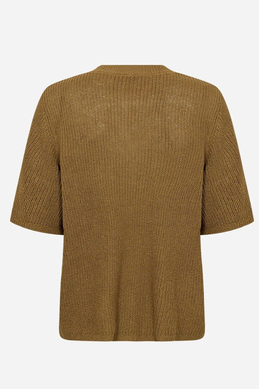 Soyaconcept Butternut Felizia V Neck Short Sleeve Knit Top