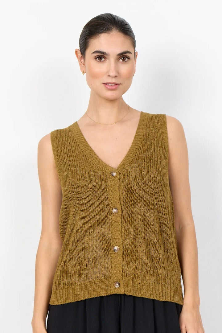 Soyaconcept Butternut Felizia V Neck Knit Vest