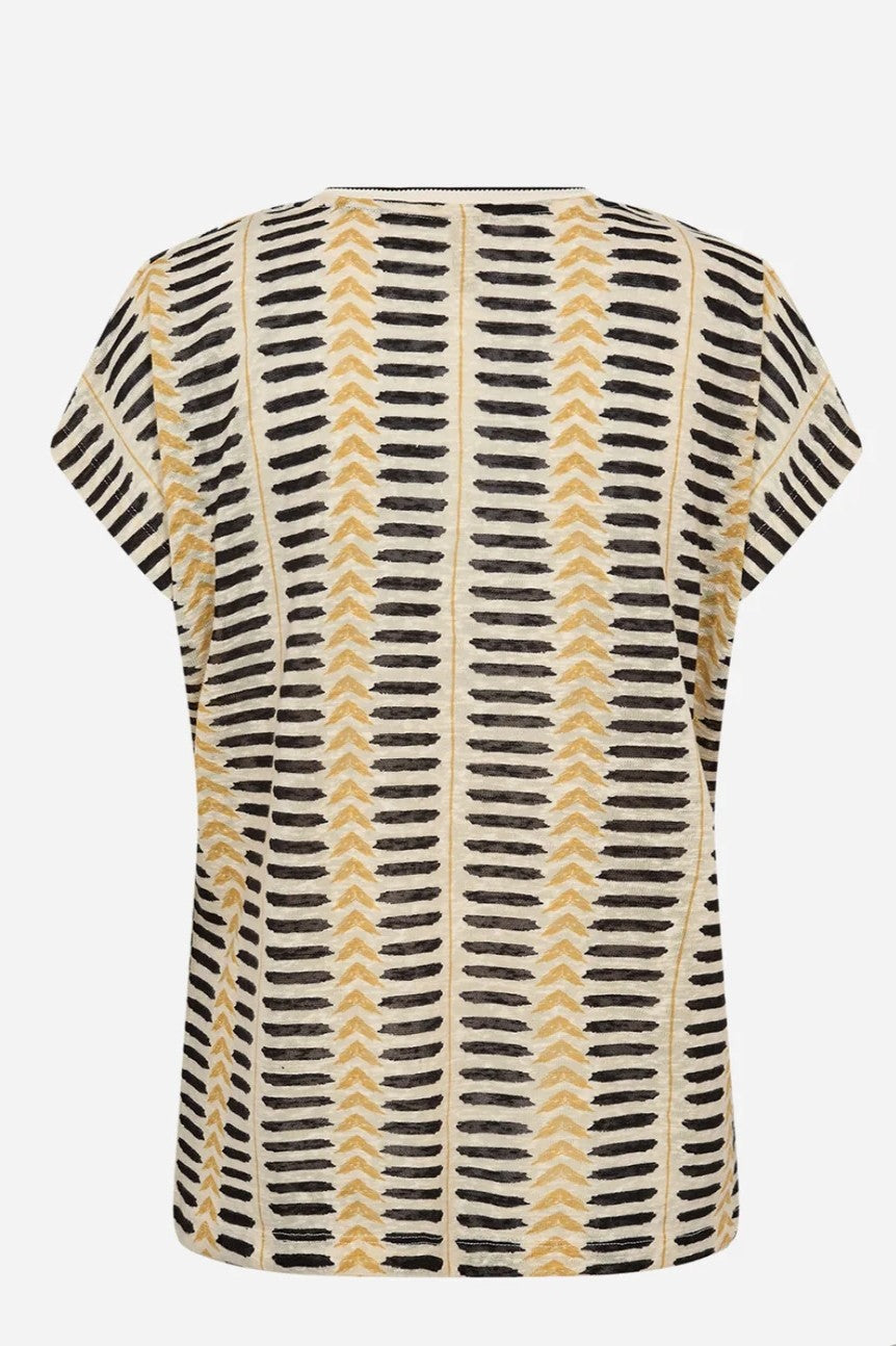 Soyaconcept Black & Yellow  Aretha Geometric Top