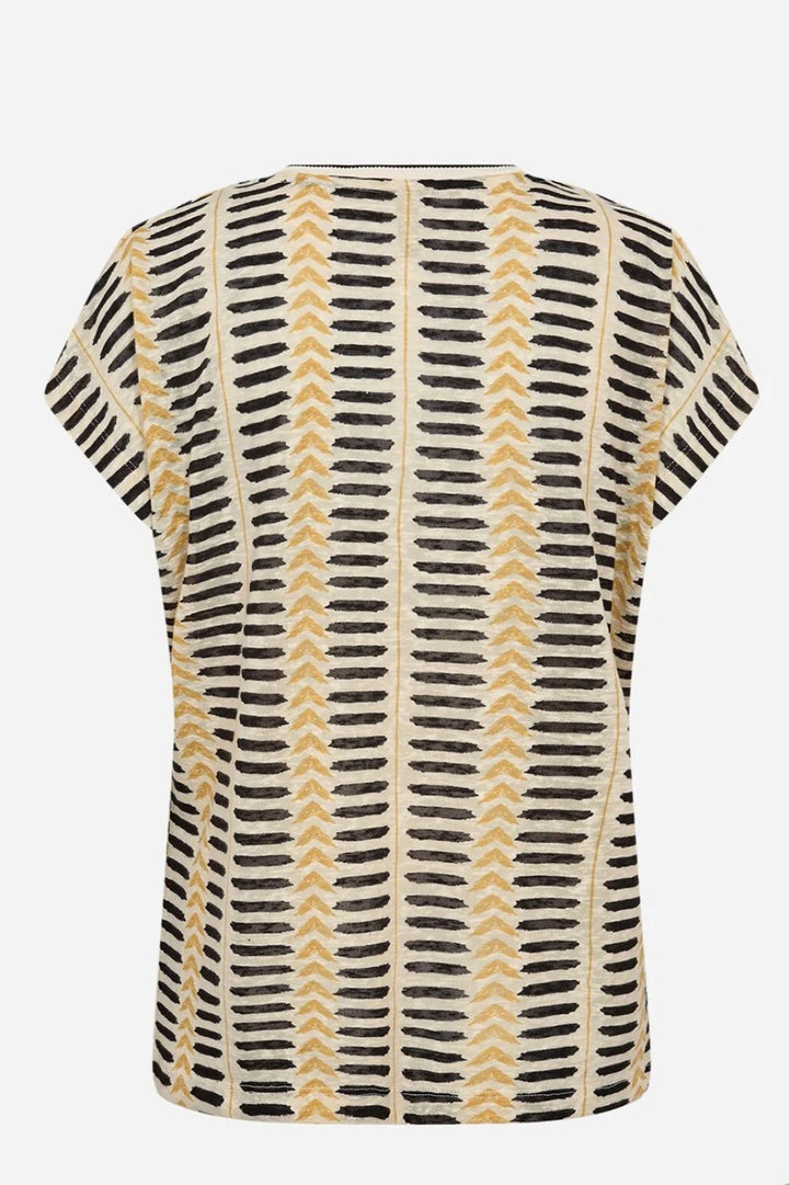 Soyaconcept Black & Yellow  Aretha Geometric Top