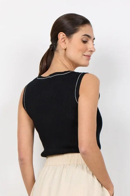Soyaconcept Black & White Trim Dollie Knit Tank