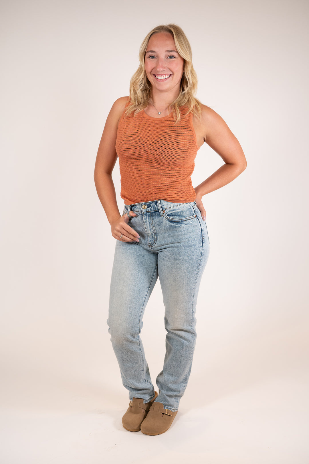 Sadie & Sage Rust Meg Sweater Tank Top