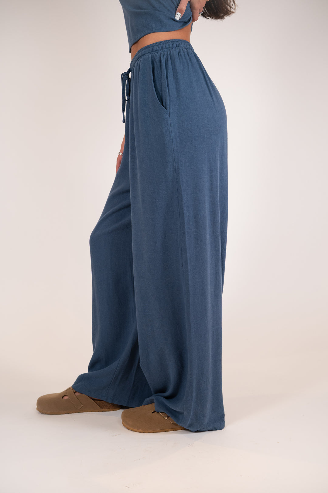Sadie & Sage Indigo Sugarloaf Elastic Waist Pants