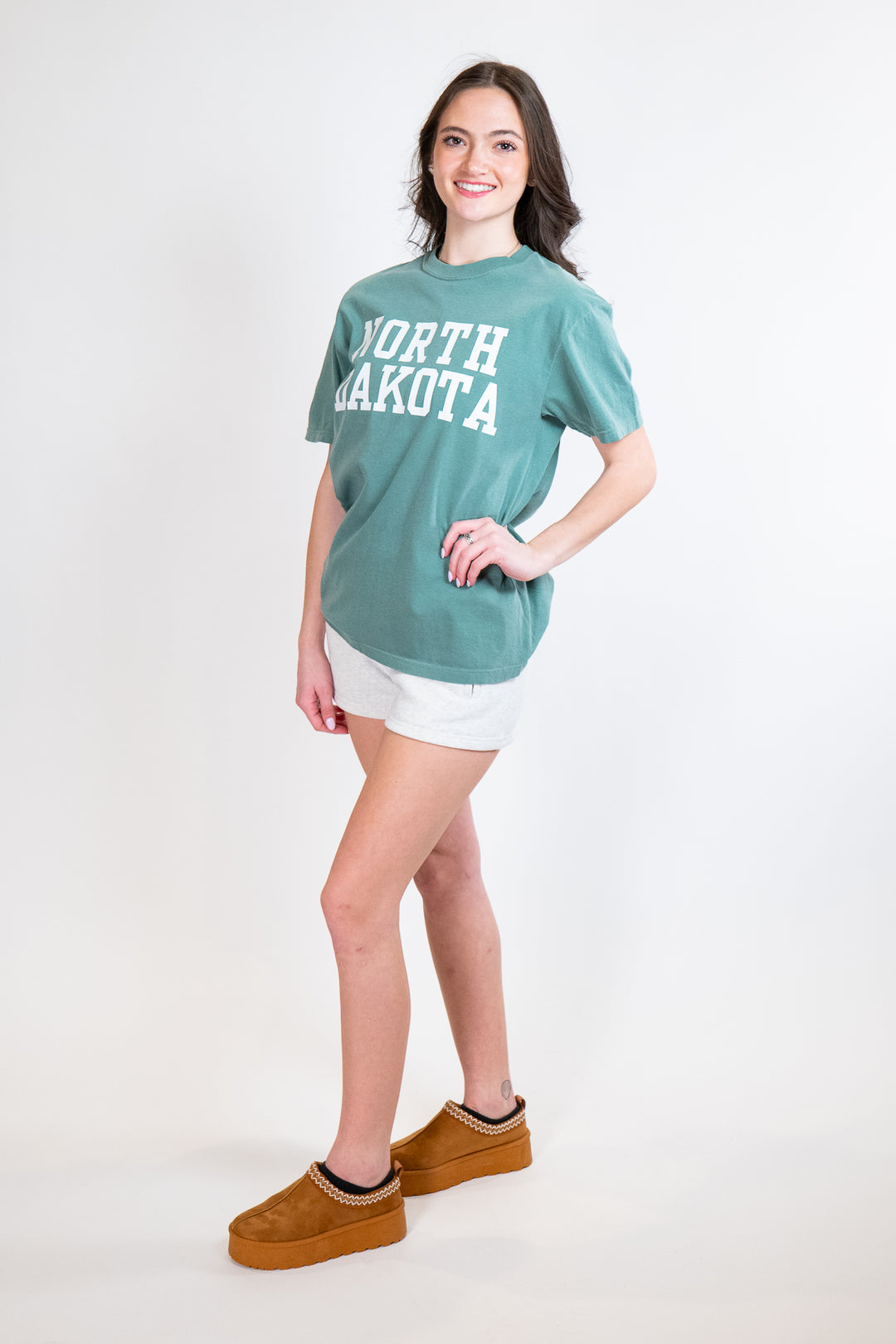 Green North Dakota Comfort Colors Graphic Tee