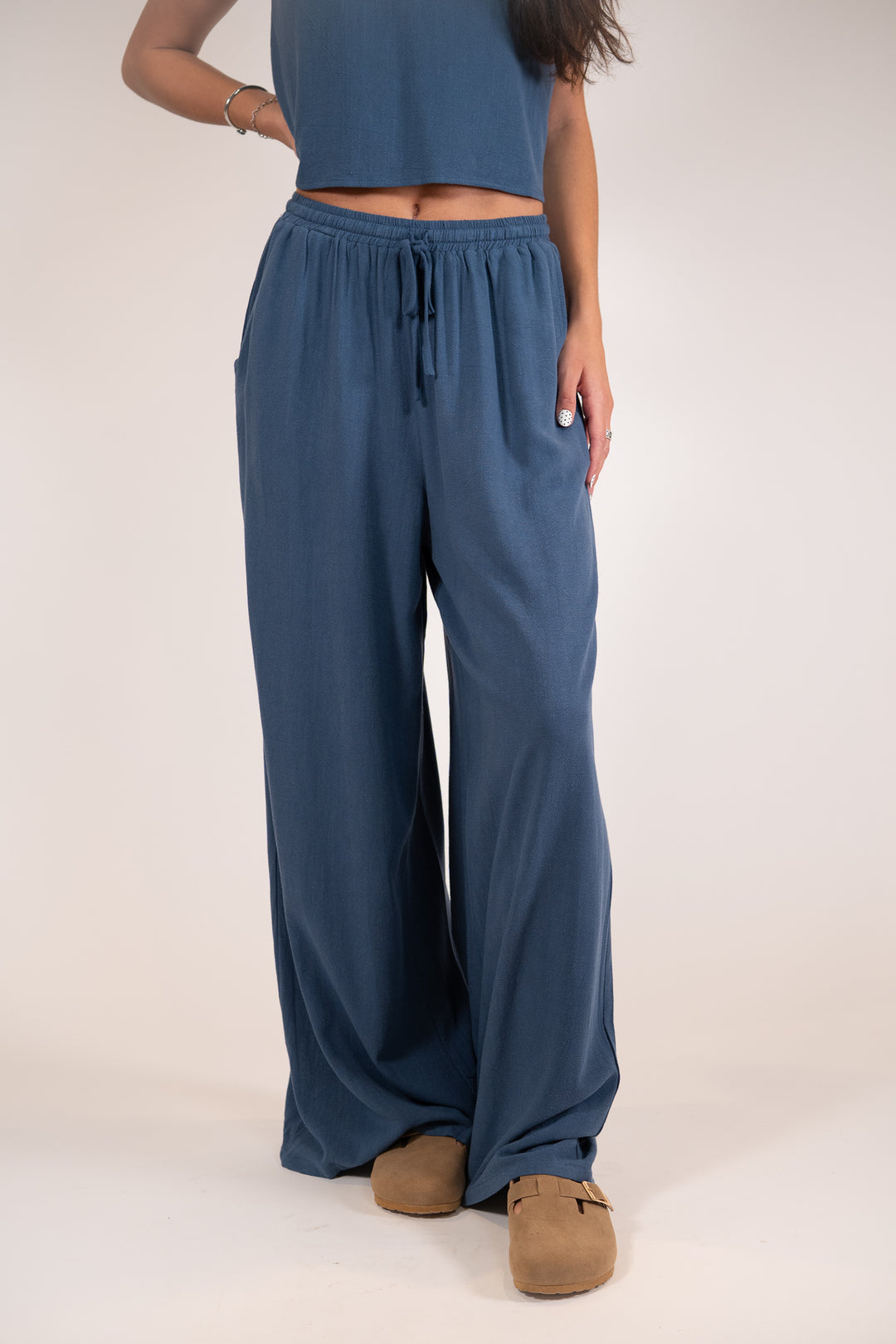 Sadie & Sage Indigo Sugarloaf Elastic Waist Pants