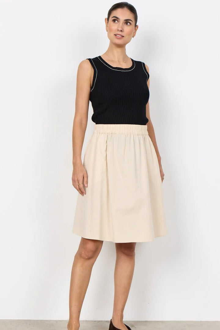 Soyaconcept Black & White Trim Dollie Knit Tank