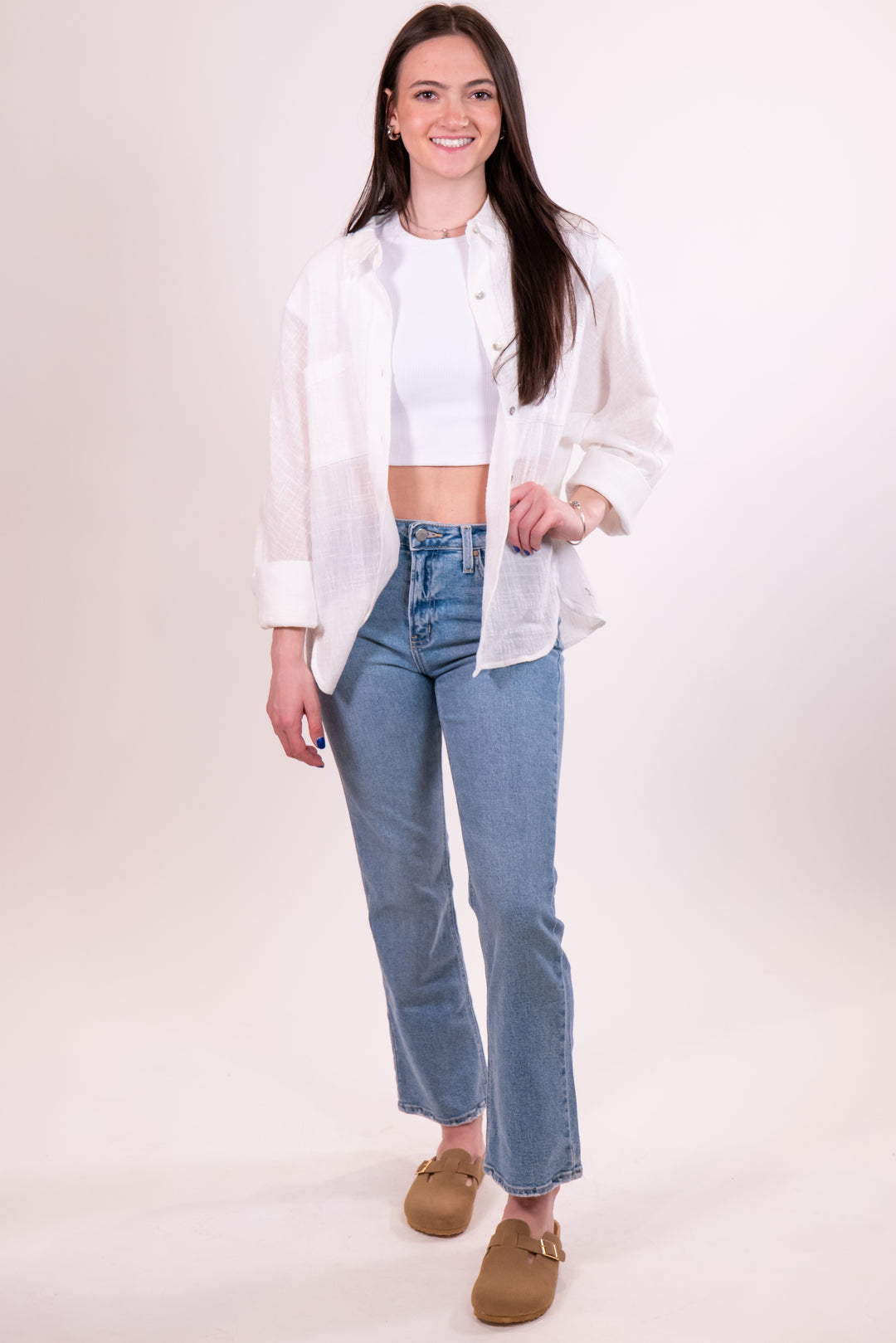 Just Black Denim Light Slim Cropped Bootcut Jeans