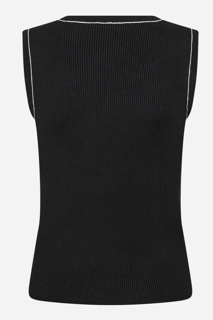 Soyaconcept Black & White Trim Dollie Knit Tank