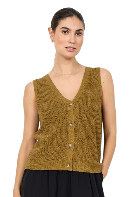 Soyaconcept Butternut Felizia V Neck Knit Vest
