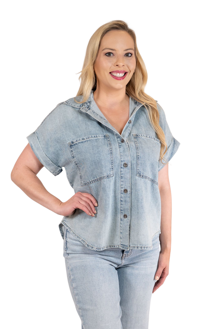 Daze Wildcard Rolled Sleeve Shore Top