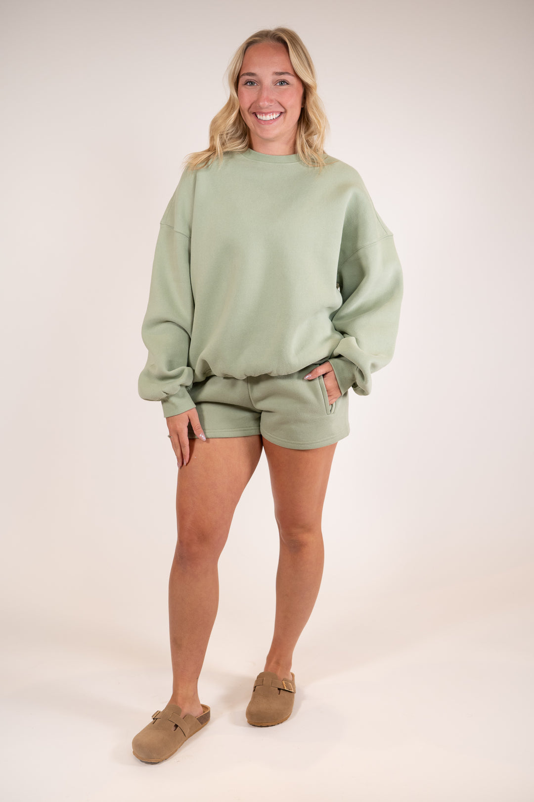 Sage Green Everyday Jogger Sweat Shorts