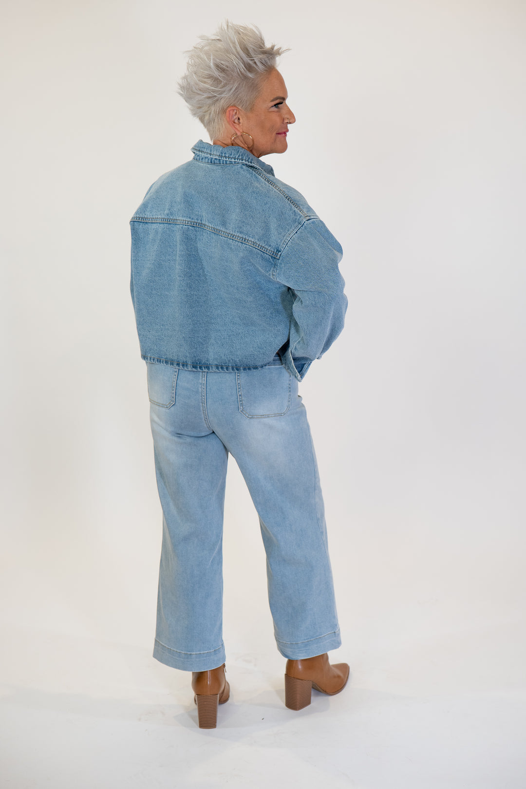 Steve Madden Forever Blue Denim Shirt Jacket