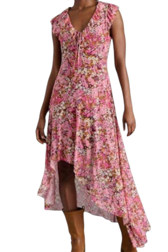 Steve Madden Pink Floral Hattie Midi Dress