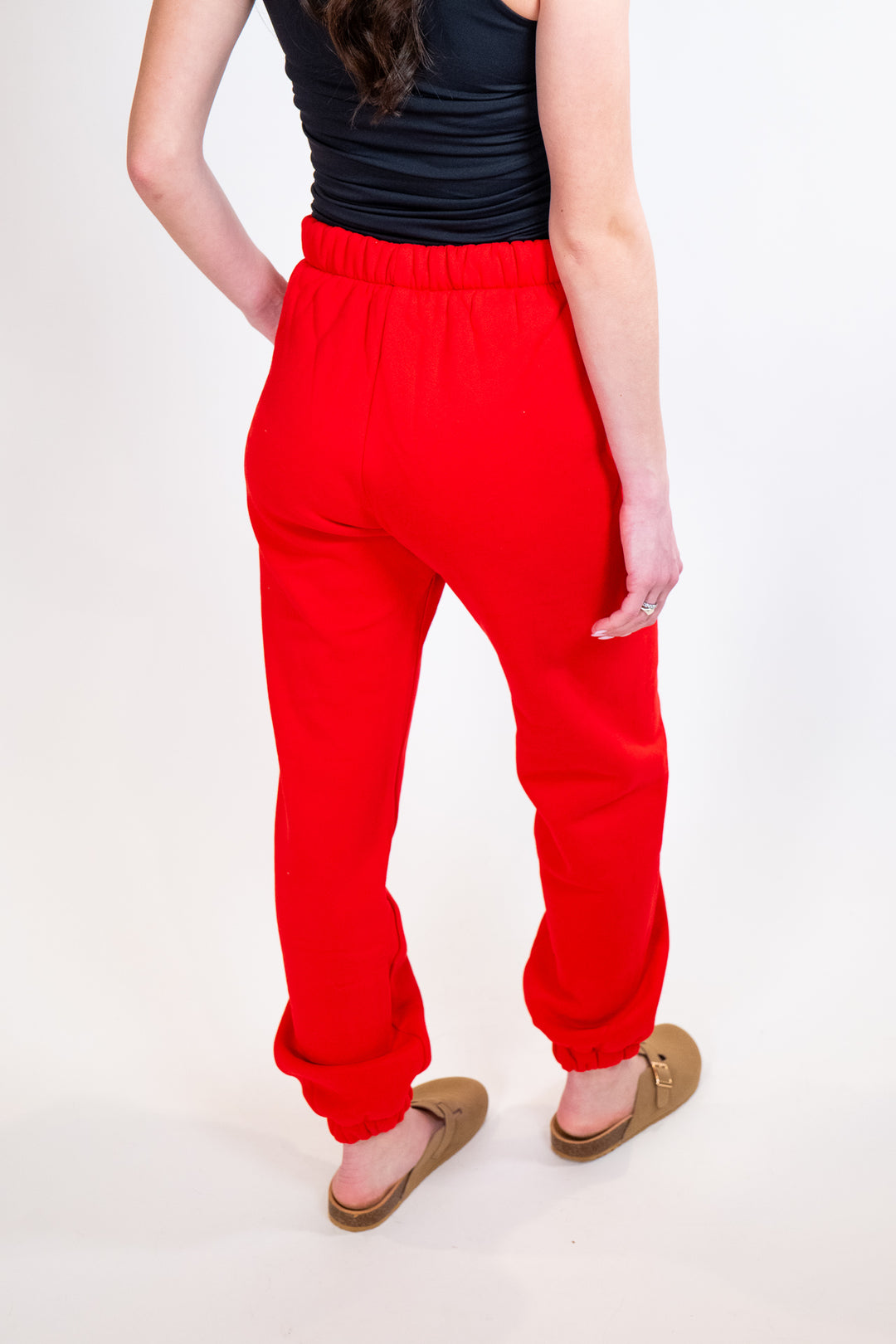 Cherry Red Everyday Baggy Joggers
