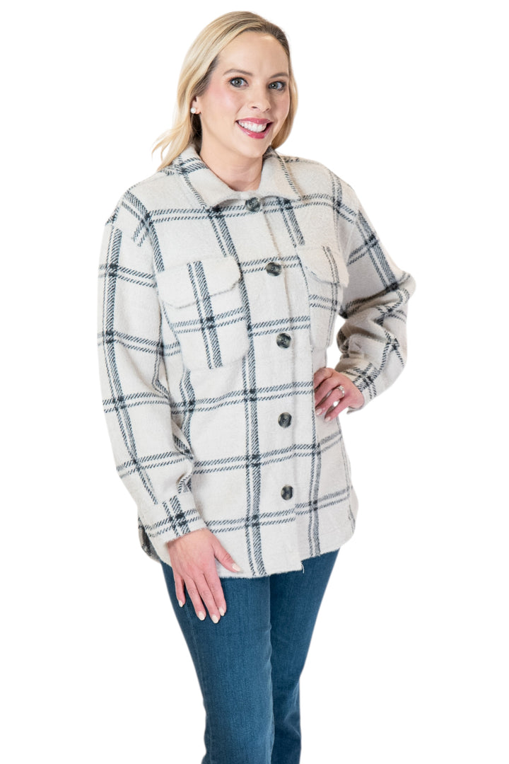 Z Supply Crystal Grey Tucker Shirt Jacket