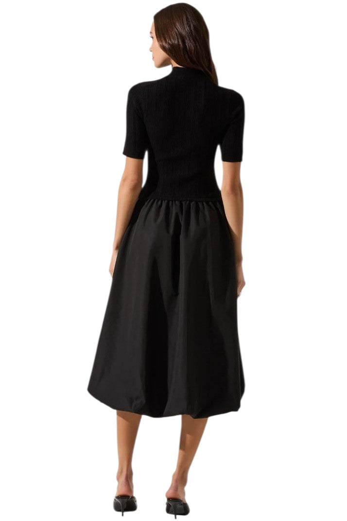 Astr Caerlion Contrast Knit Midi Dress