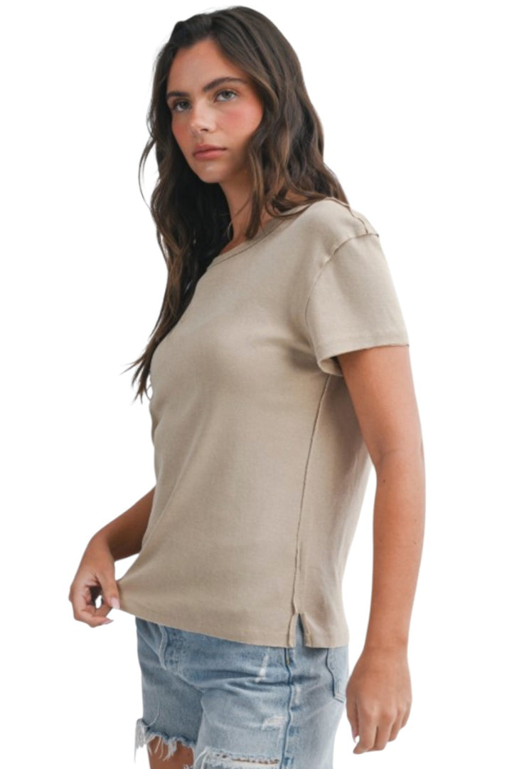 Oat Essential Soft Crew Neck Tee