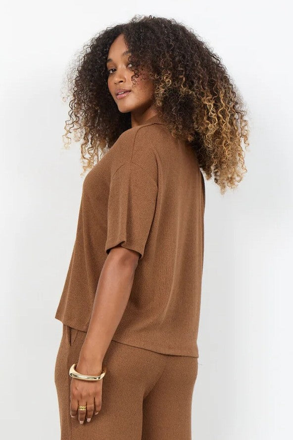 Soyaconcept Toffee Delia Polo Knit Top