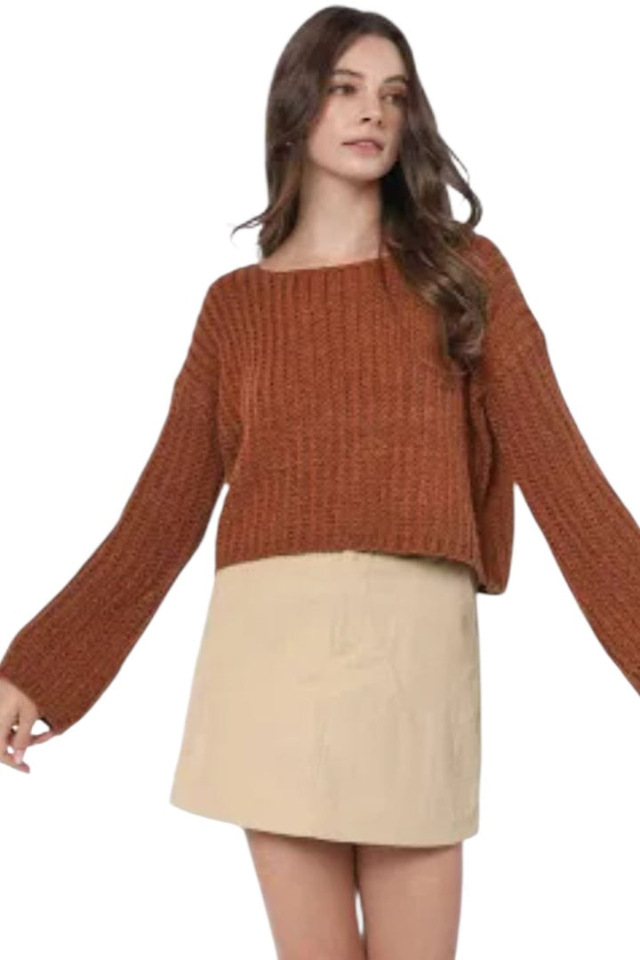 Sadie & Sage Brown Rosalia Sweater